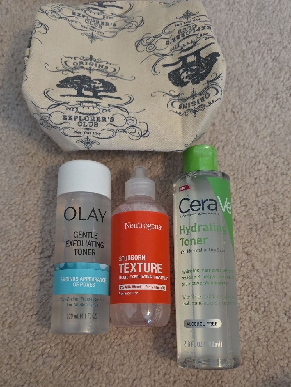 NWT OLAY Gentle Exfoliating Toner, Neutrogrba Stubborn Texture, & CeraVe Toner